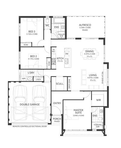 Sandalwood | Federation - 3 Bedroom 2 Bathroom Single Storey Design by ...