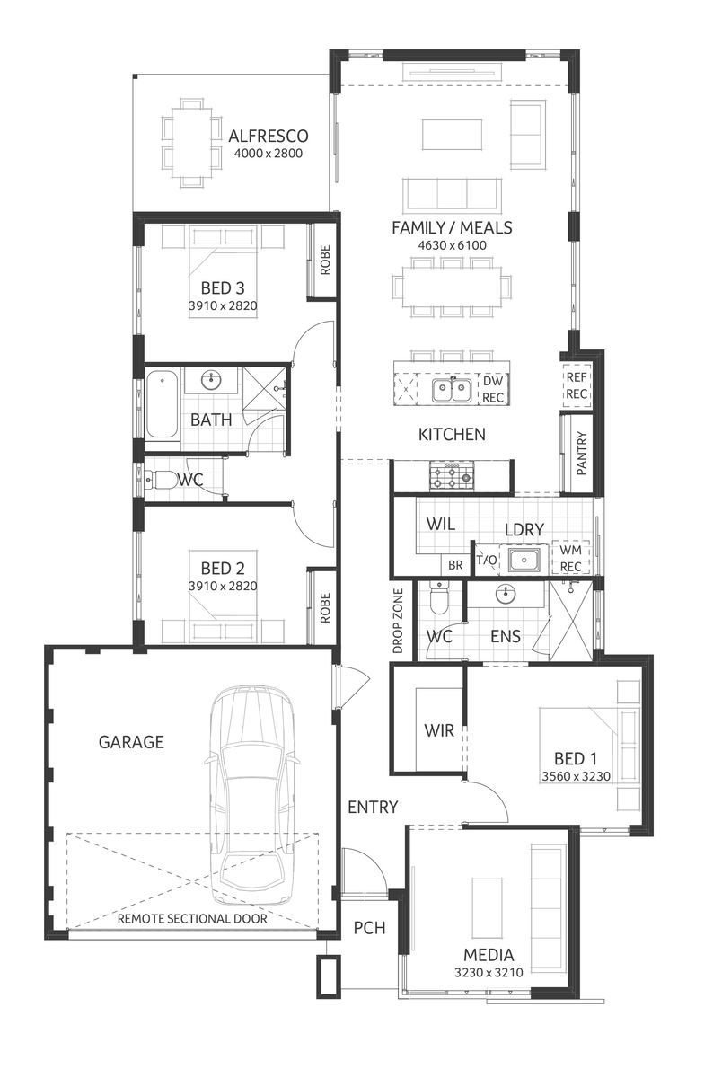 Millbrook | Lifestyle - 3 Bedroom 2 Bathroom Single Storey Design by ...