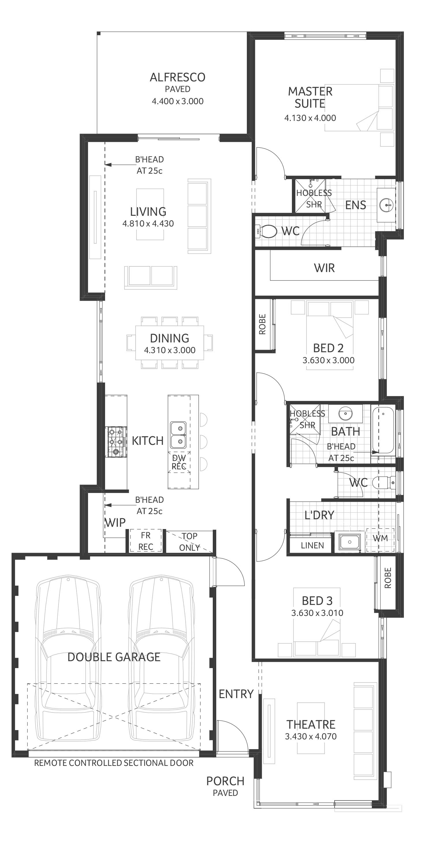 Ningaloo | Federation - 3 Bedroom 2 Bathroom Single Storey Design by ...