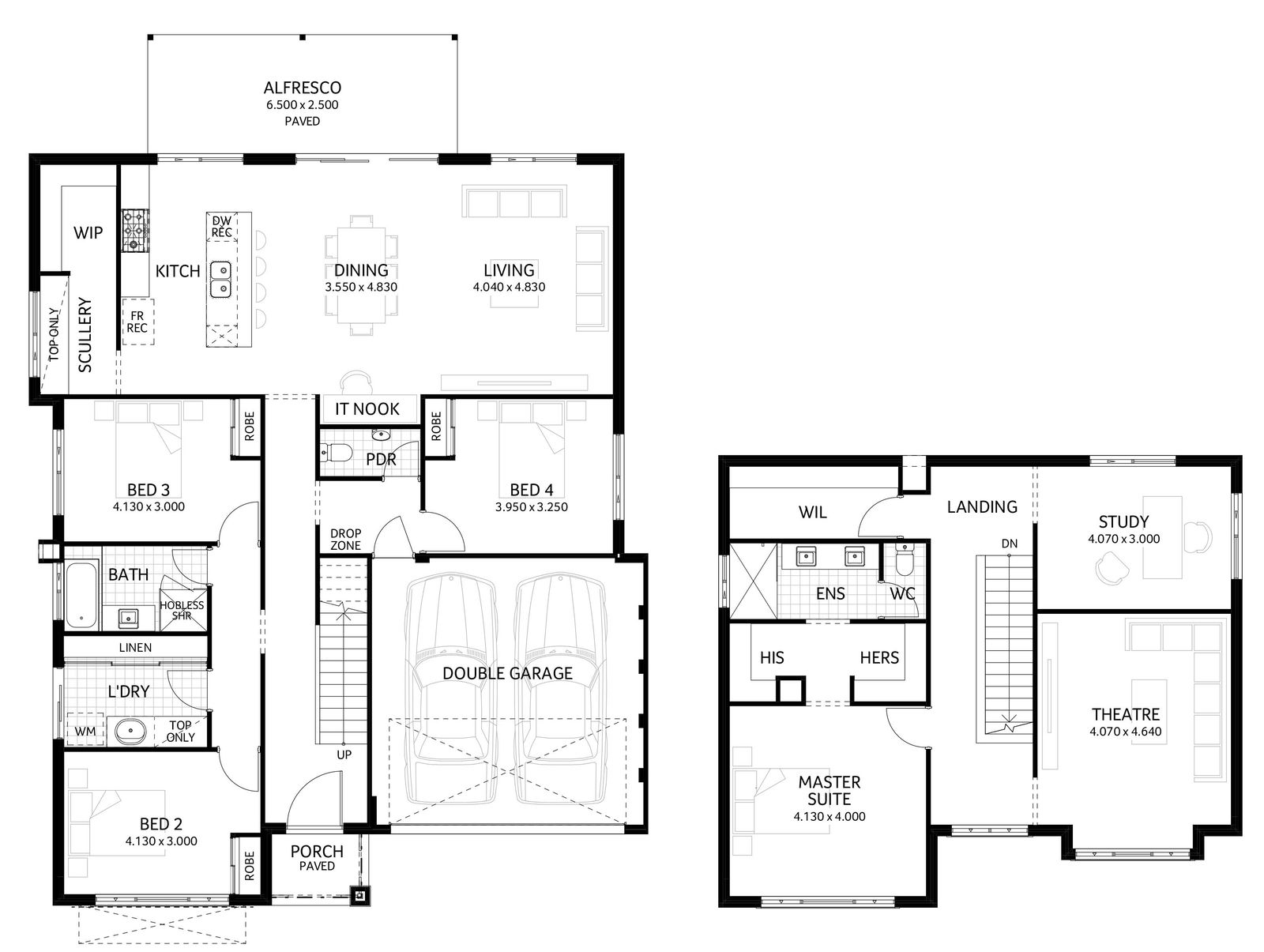 Highgate | Federation - 4 Bedroom 2 Bathroom Double Storey Design by ...