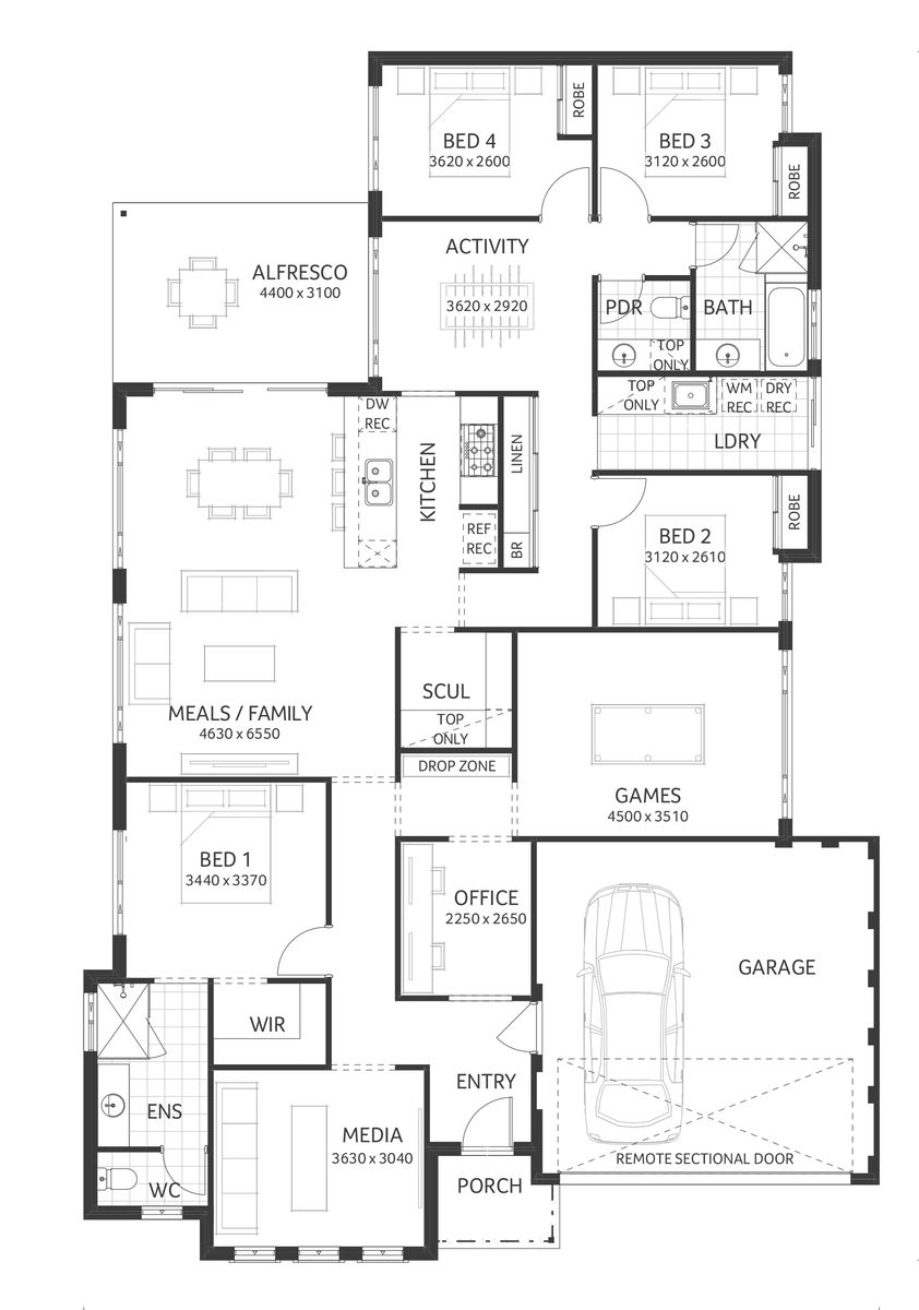 Cassia | Lifestyle - 4 Bedroom 2 Bathroom Single Storey Design by ...