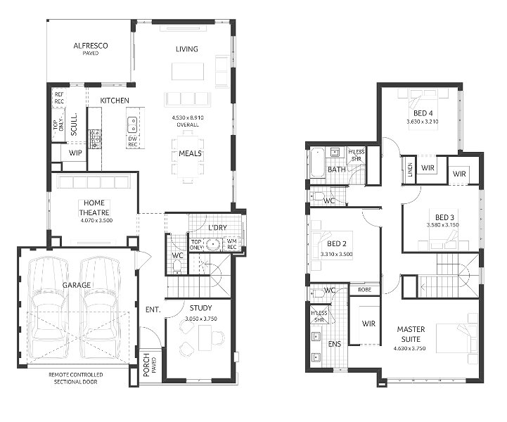 Waterford | Contemporary - 4 Bedroom 2 Bathroom Double Storey Design by ...
