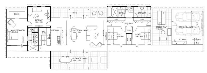 Rural Building Company - The Seaside Retreat (Original) - Floorplan - 6450P Seaside Retreat Original Brochure Artwork