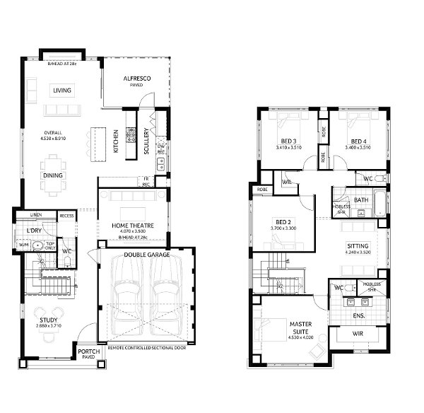 Plunkett Homes - Westbury | Display - Floorplan - Westbury Luxe Hamptons Marketing Plan Cropped Jpg