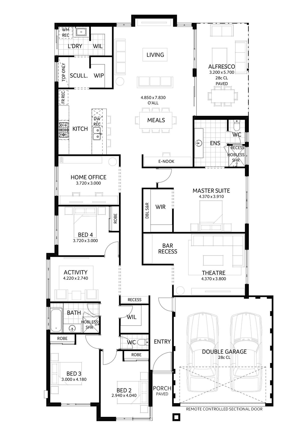 Plunkett Homes -  - Floorplan - Manor Website Floorplan