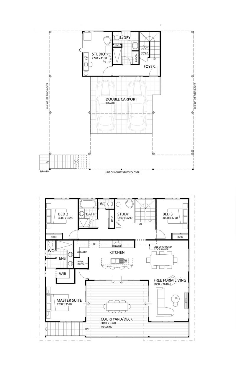 Rural Building Company - The Sorrento (Original) - Floorplan - 4833P Sorrento Original Brochure Artwork