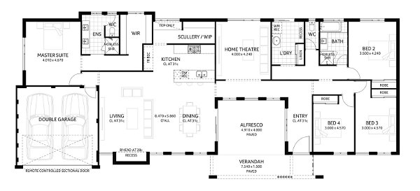 Plunkett Homes - Bodega Bay | Contemporary - Floorplan - Bodega Bay Luxe Contemporary Marketing Plan Webjpg