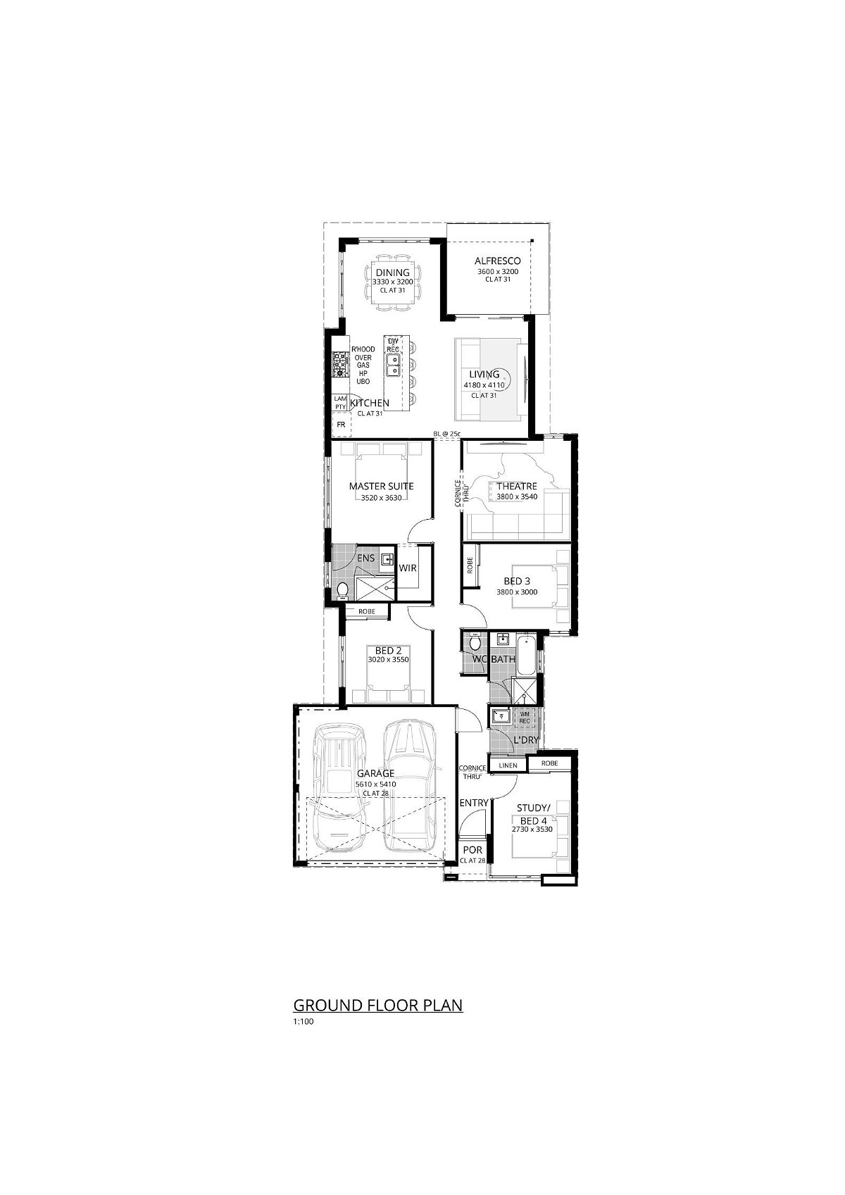 Residential Attitudes - El Camino | 4 Bed - Floorplan - El Camino Brochure Plan