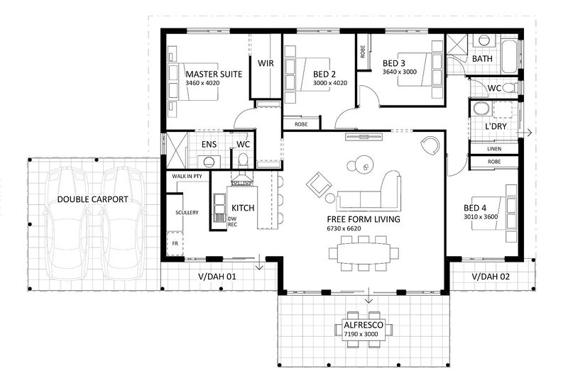 Rural Building Company - The Bush View - Floorplan - 4264P The Bush View Brochure Artwork