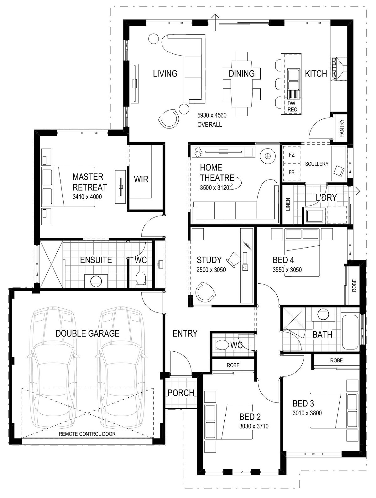 Wa Country Builders - The Sherlock - Floorplan - 5075P Sherlock 15M Brochure Artwork