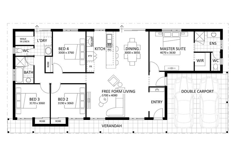 Rural Building Company - The Kanowna - Floorplan - 4871P The Kanowna Brochure Artwork