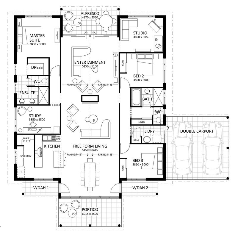 Rural Building Company - The Bushland Retreat (Original) - Floorplan - 4992P Bushland Rt Original Brochure Artwork