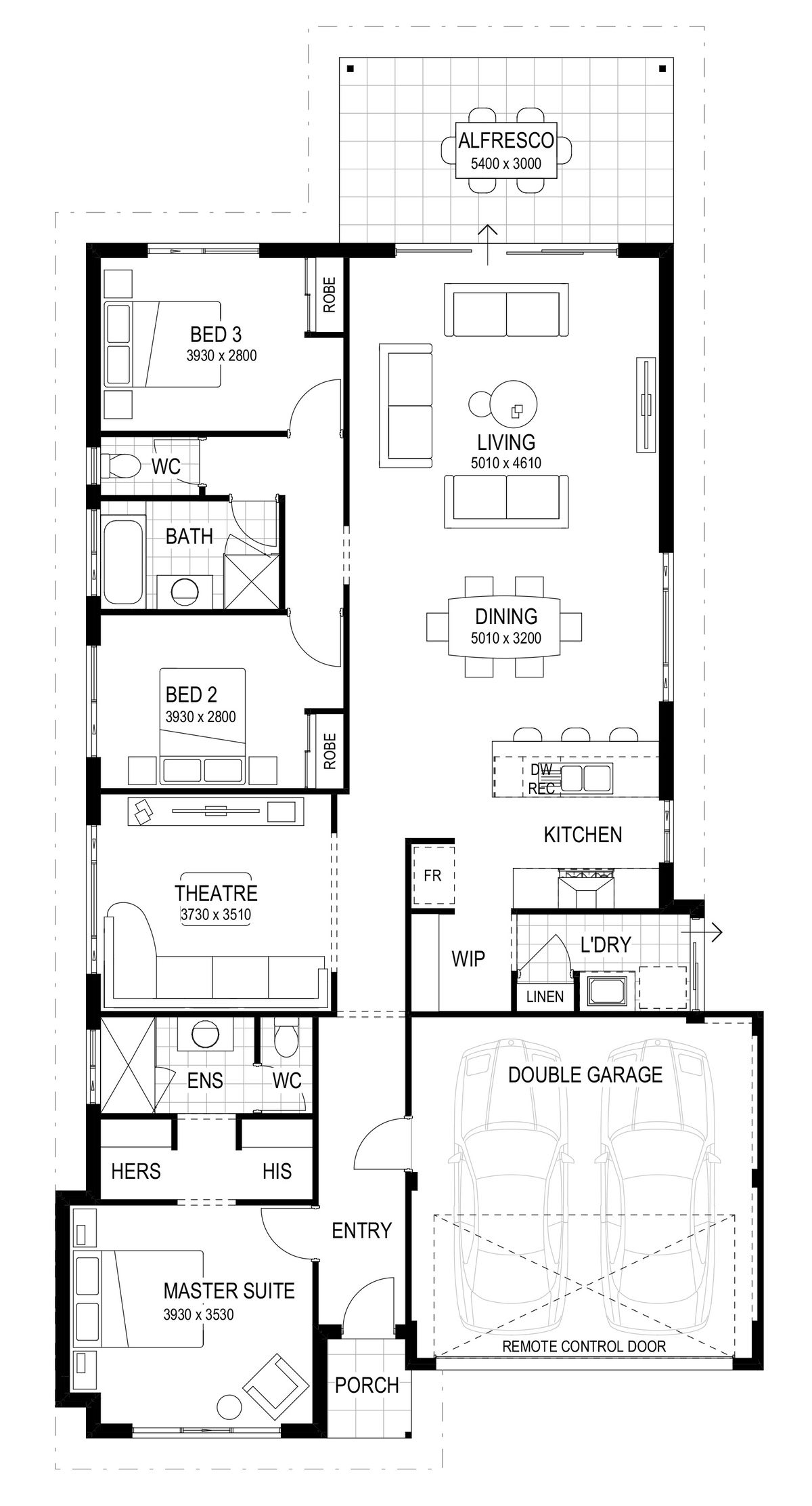 Plunkett Homes - Riversdale - Floorplan - 4464M Riversdale