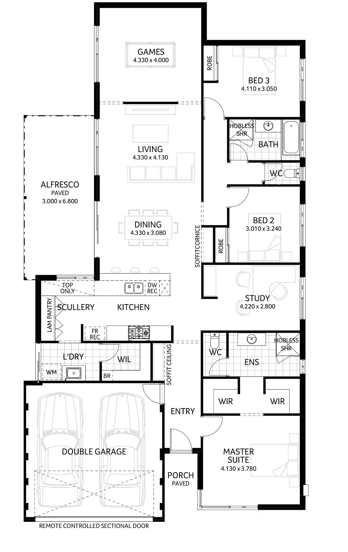 Plunkett Homes - Malibu | Lifestyle - Floorplan - Malibu Lifestyle Marketing Planjpg
