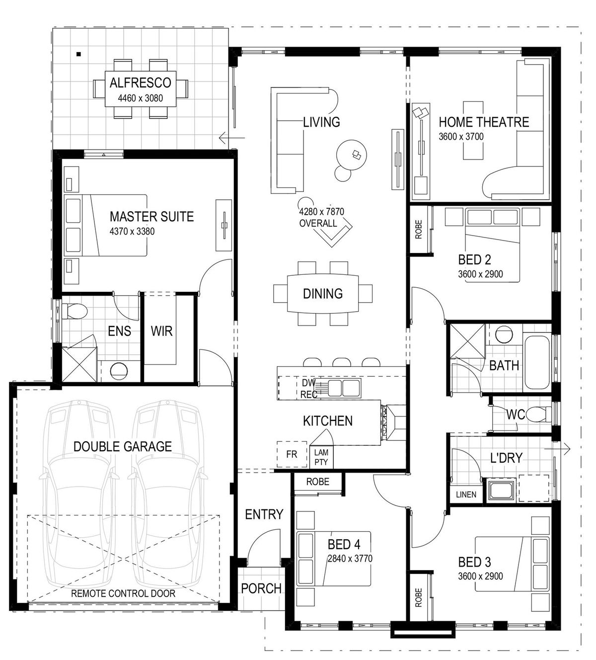 Wa Country Builders - Limelight | Traditional - Floorplan - 4296M Limelight Traditional