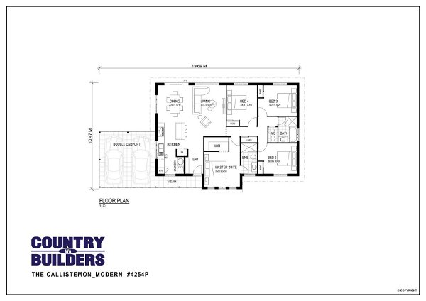 Wa Country Builders -  - Floorplan - 4254P The Callistemon Modern Brochure Artwork