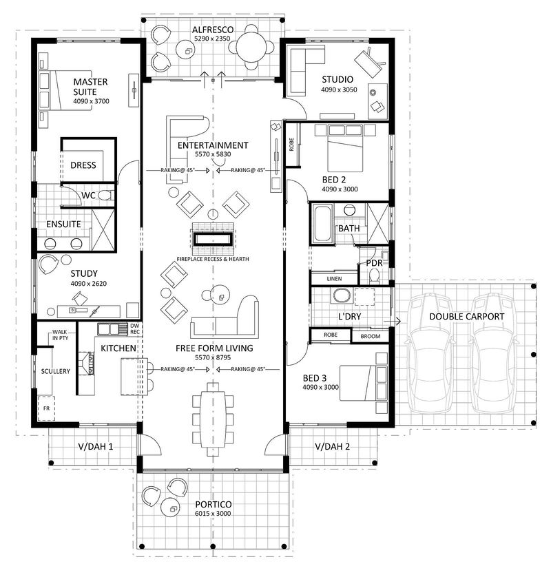 Rural Building Company - The Bushland Retreat (Original) - Floorplan - 4992P Bushland Rt Original Brochure Artwork