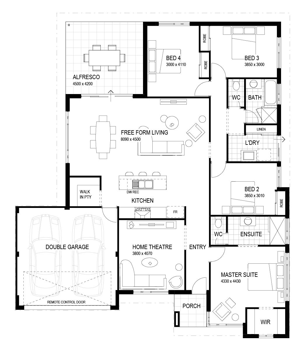 Wa Country Builders - The Thomas - Floorplan - 5057P Thomas 17M