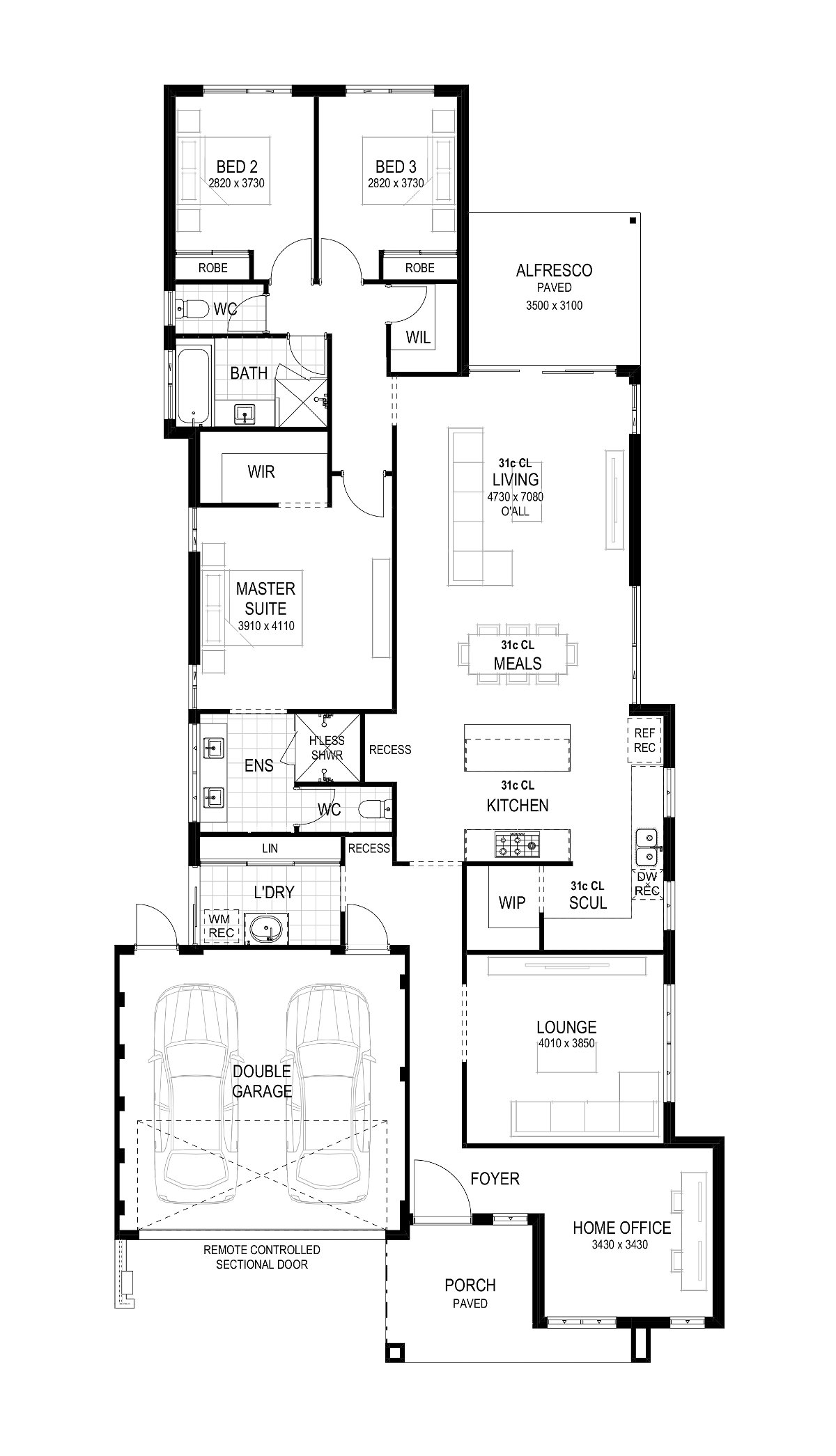 Plunkett Homes - Avenue | Hamptons - Floorplan - 202403 Plk The Avenue Floorplan Hamptons Luxe