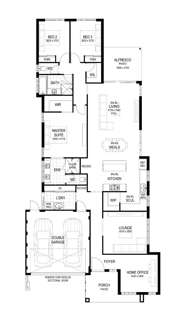 Plunkett Homes - Avenue | Hamptons - Floorplan - 202403 Plk The Avenue Floorplan Hamptons Luxe