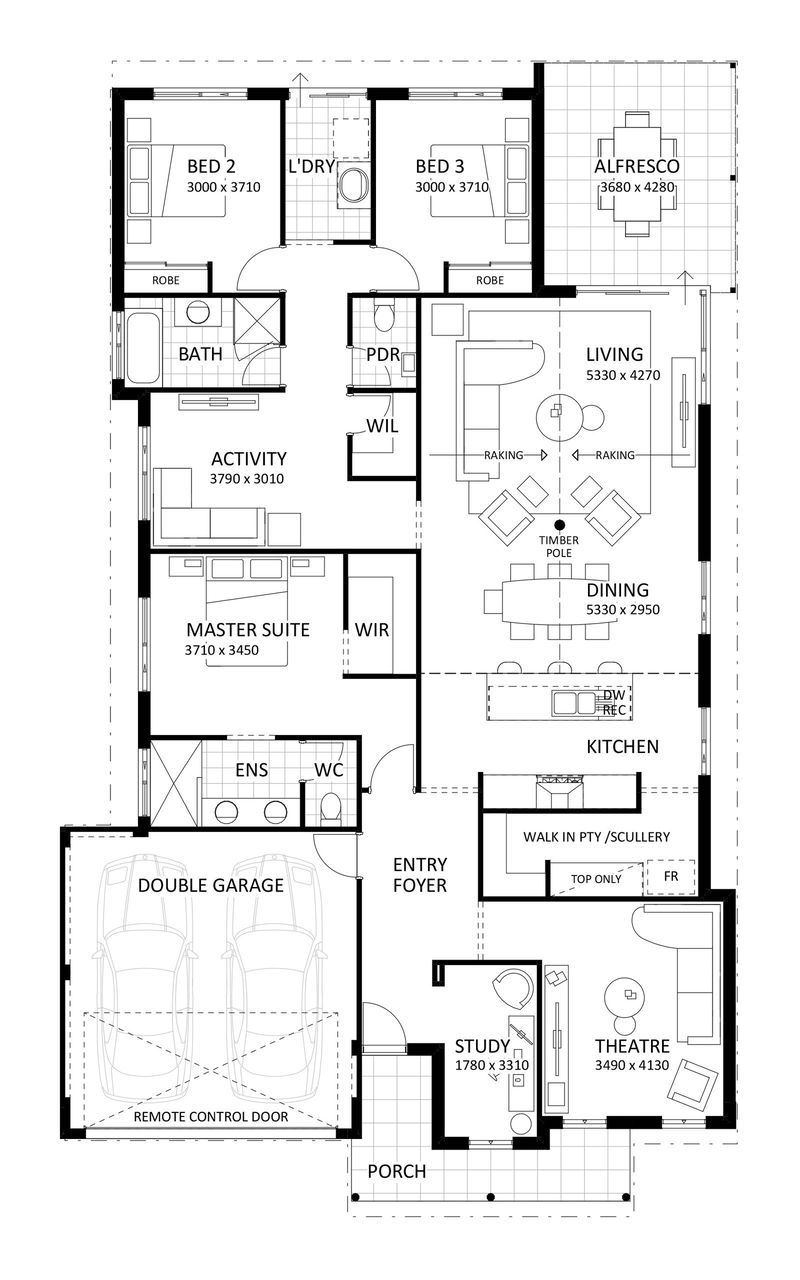 Rural Building Company - The Pinehill - Floorplan - 202511 The Pinehill 4450P Floorplan