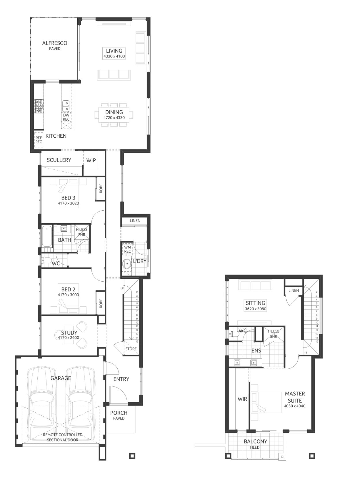 Plunkett Homes - Guildford | Contemporary - Floorplan - Guildford Luxe Contemporary Marketing Plan Cropped Jpg