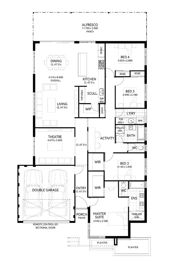 Plunkett Homes - Koombana Bay | Contemporary - Floorplan - Koombana Bay Luxe Contemporary Marketing Plan Cropped Jpg