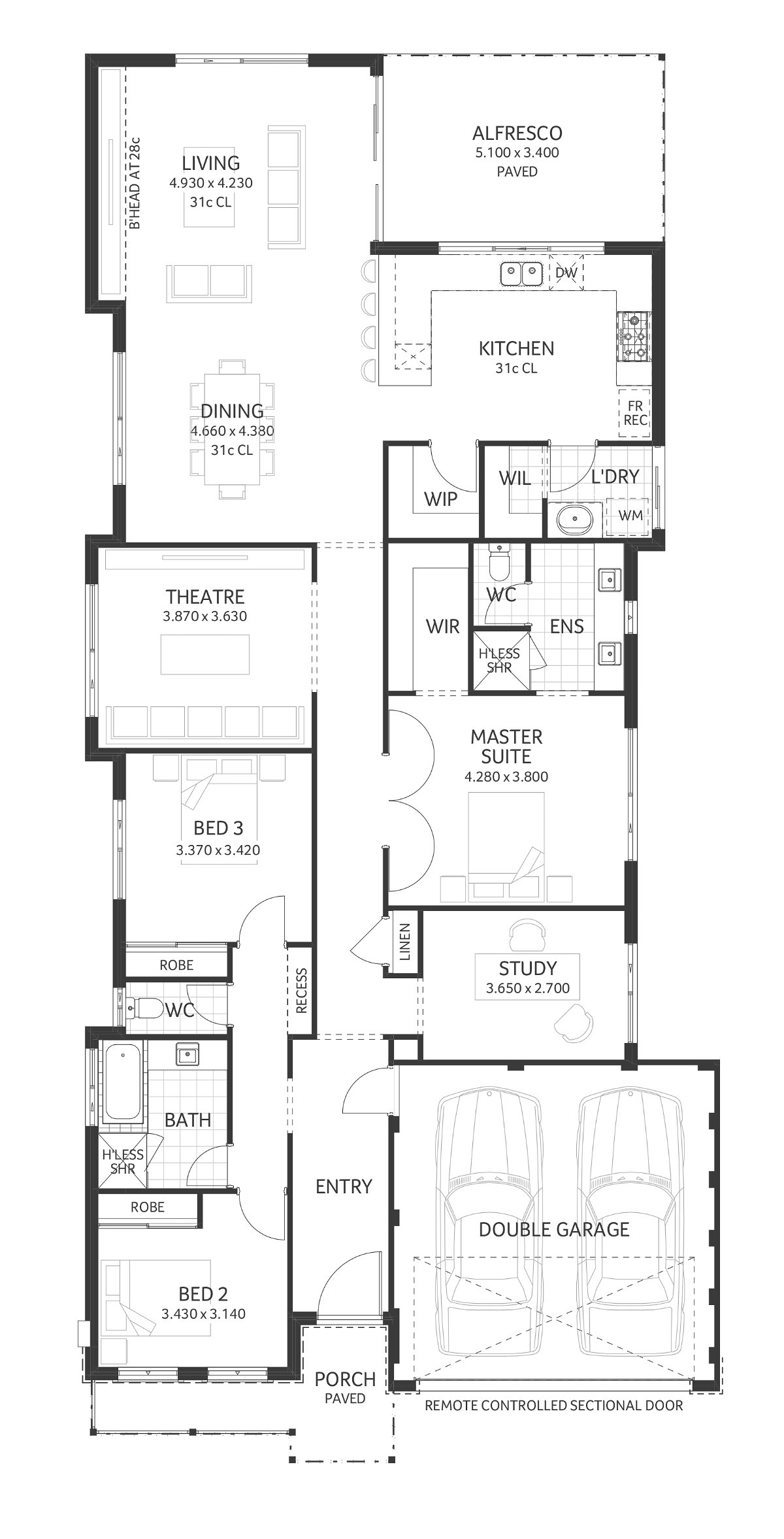 Plunkett Homes - Gracetown | Federation - Floorplan - Gracetown Luxe Federation Marketing Plan Cropped Jpg