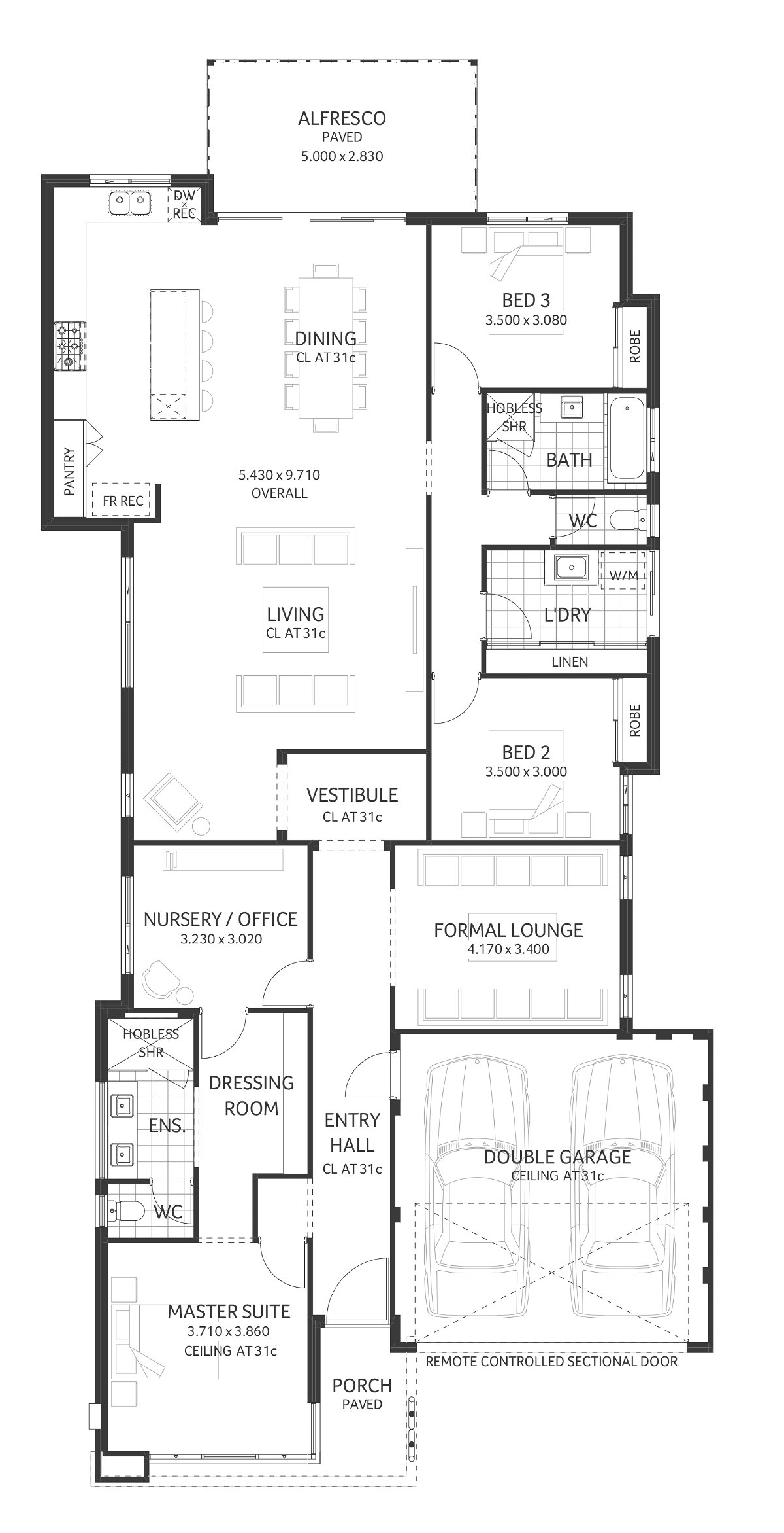 Plunkett Homes - Beaufort | Mid-Century - Floorplan - Beaufort Luxe Mid Century Marketing Planjpg