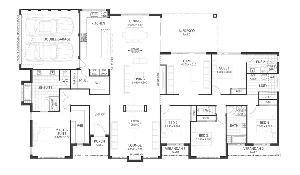 Plunkett Homes - Bedford | Hamptons - Floorplan - Bedford Luxe Hamptons Marketing Plan Croppedjpg
