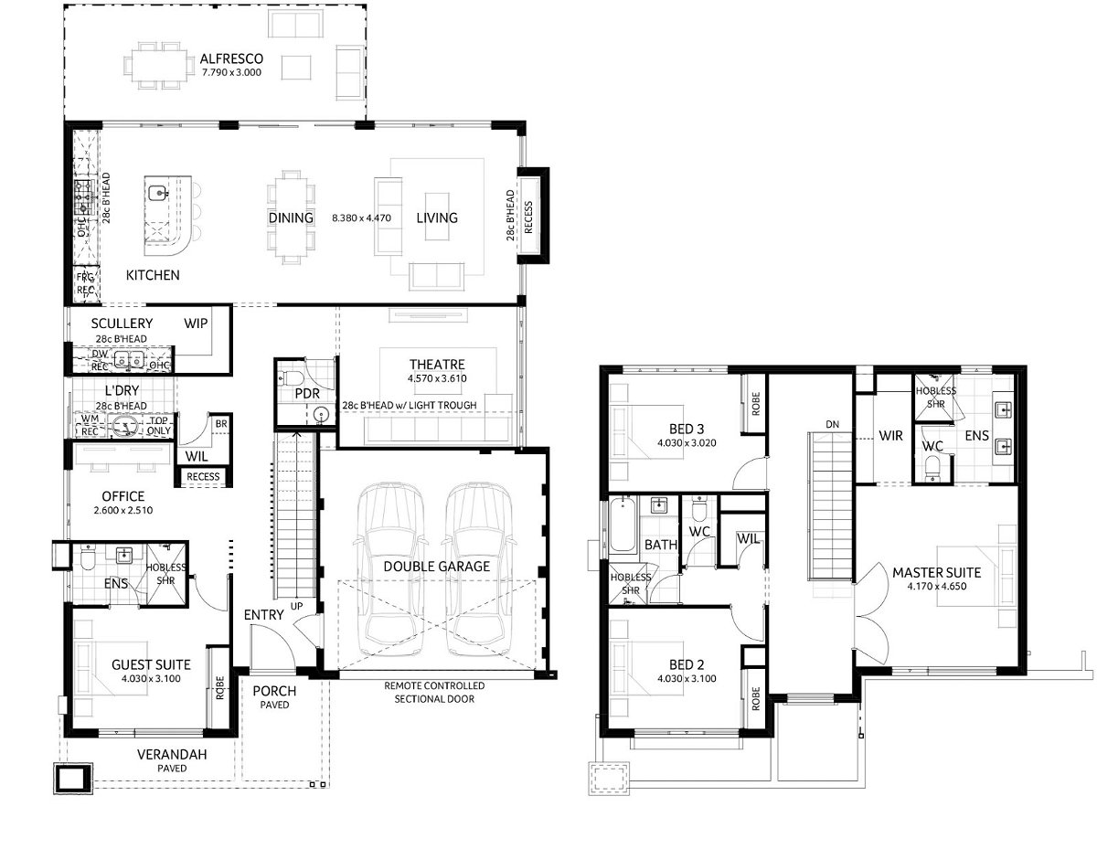 Plunkett Homes - Shorehouse | Display - Floorplan - Shorehouse As Displayed Marketing Plan