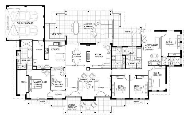 Rural Building Company - The Hinterland Retreat (Original) - Floorplan - 6400P Hinterland Retreat Original Brochure Artwork
