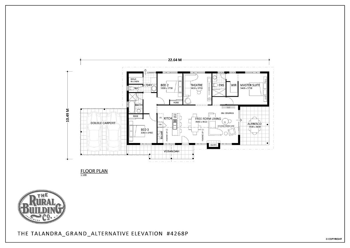 Rural Building Company -  - Floorplan - 4268P The Talandra Grand Alt Elevation Brochure Artwork