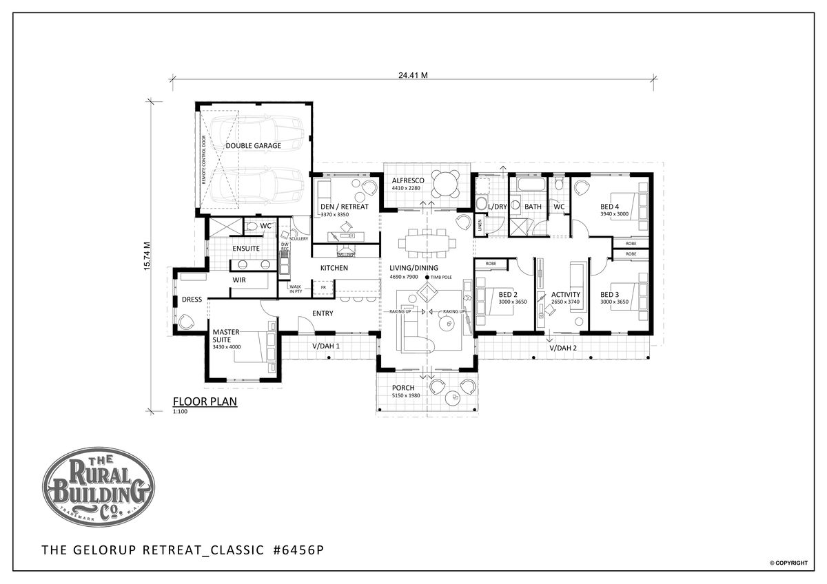 Rural Building Company - The Gelorup | Classic - Floorplan - 6456P The Gelorup Retreat Classic Brochure Artwork