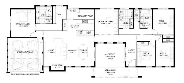 Plunkett Homes - Bodega Bay | Federation - Floorplan - Bodega Bay Luxe Contemporary Marketing Plan Webjpg