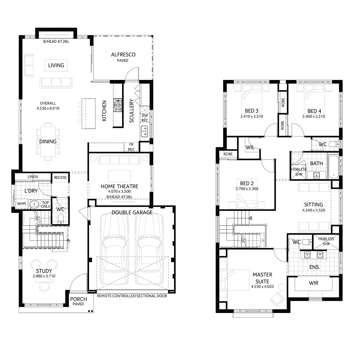 Plunkett Homes - Westbury | Contemporary - Floorplan - Westbury Luxe Contemporary Marketing Plan Croppedjpg