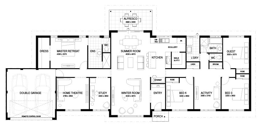 Wa Country Builders - The Dowley Farmhouse - Floorplan - 4744P Dowley Farmhouse Floorplan