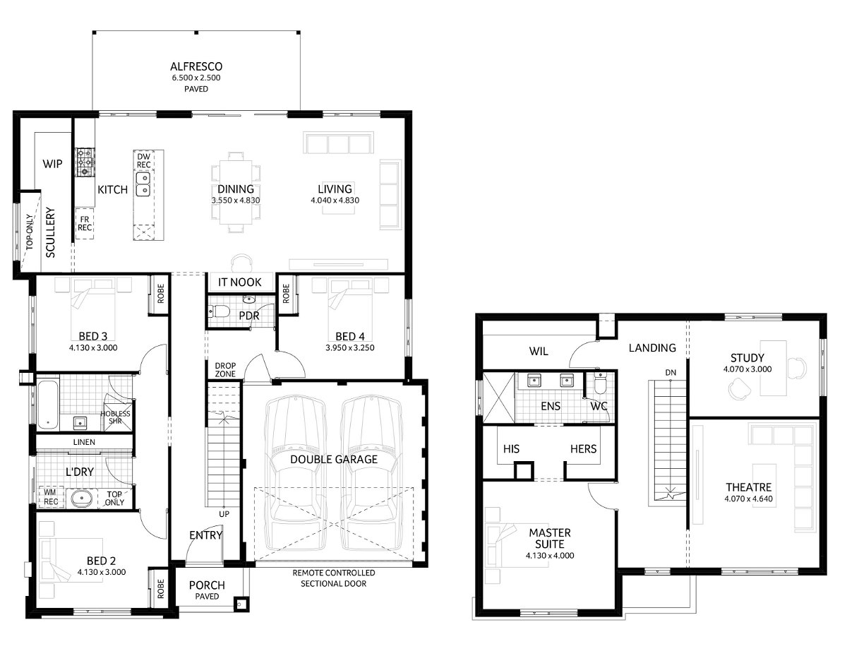 Plunkett Homes - Highgate | Hamptons - Floorplan - Highgate Luxe Hamptons Marketing Planjpg