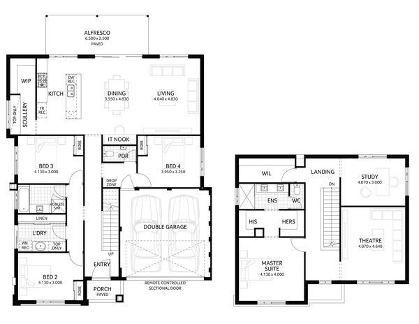 Plunkett Homes - Highgate | Hamptons - Floorplan - Highgate Luxe Hamptons Marketing Planjpg