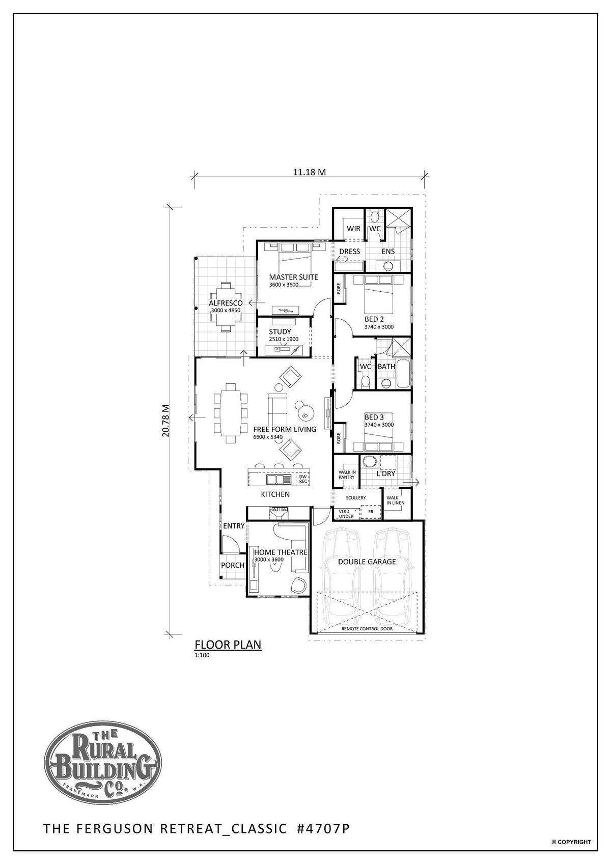 Rural Building Company -  - Floorplan - 4707P Ferguson Rt Classic Brochure Artwork