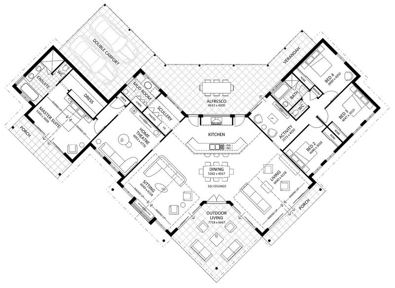 Rural Building Company - The Twin View (Heritage) - Floorplan - 3369P Twinview Heritage Brochure Artwork