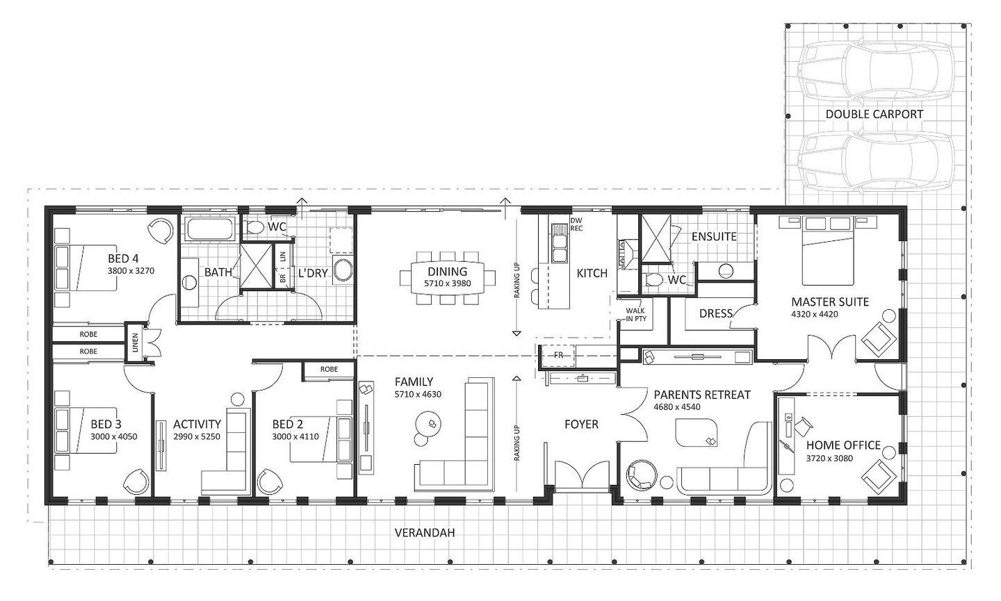 Rural Building Company - The Durack - Floorplan - 4991P Durack Brochure Artwork