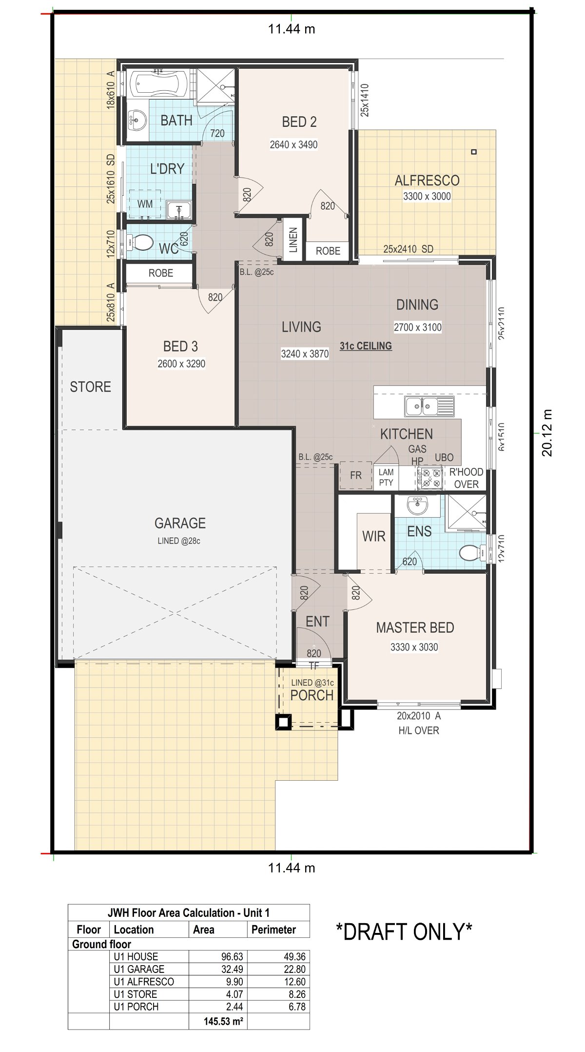 Residential Attitudes -  - Floorplan - Single Storey Floorplan Concept Only