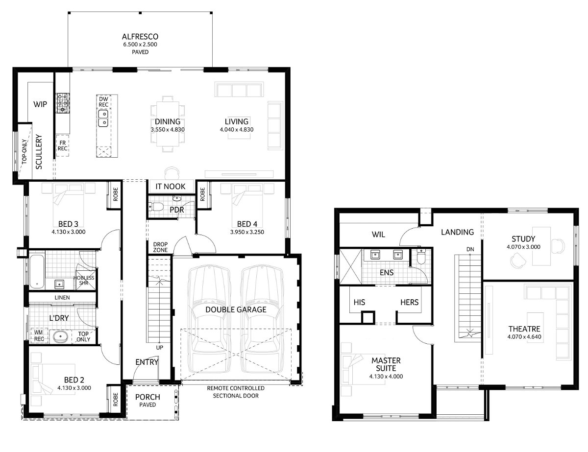Plunkett Homes - Highgate | Mid-Century - Floorplan - Highgate Luxe Mid Century Marketing Planjpg