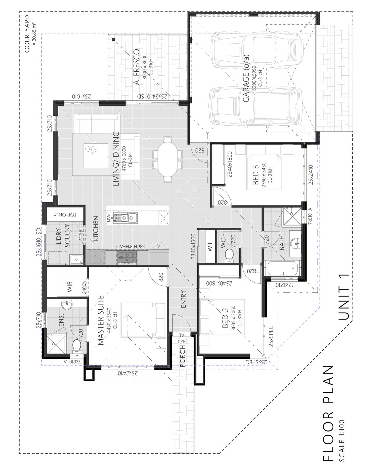 Residential Attitudes -  - Floorplan - Unit 1 Floorplan