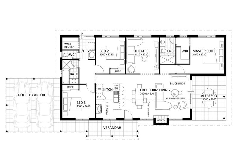 Rural Building Company - The Talandra Grand Alternative Elevation - Floorplan - 4268P The Talandra Grand Alt Elevation Brochure Artwork