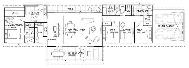 Rural Building Company - The Seaside Retreat (Original) - Floorplan - 6450P Seaside Retreat Original Brochure Artwork
