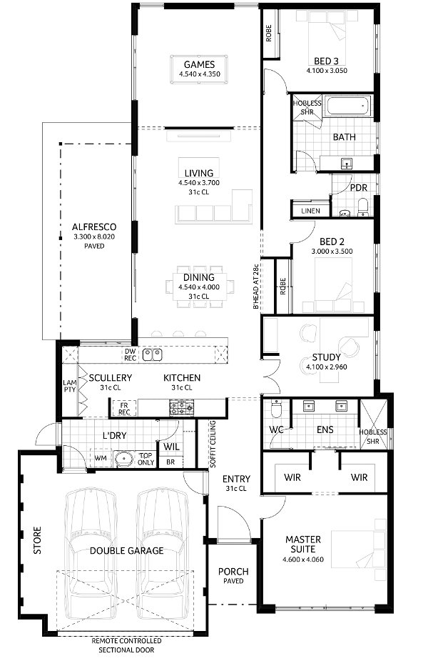Plunkett Homes - Malibu | Hamptons - Floorplan - Malibu Luxe Hamptons Marketing Plan Webjpg
