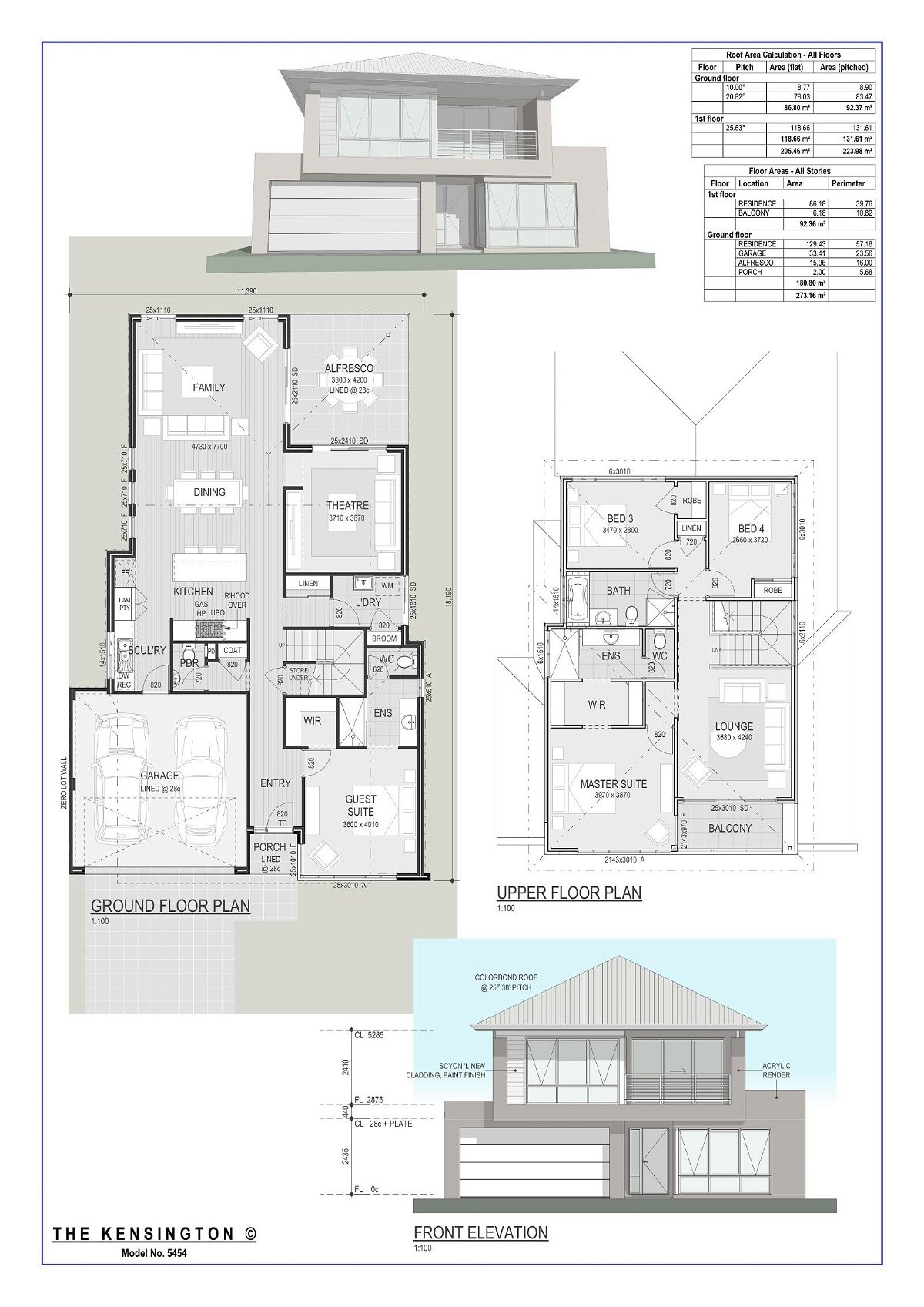 Residential Attitudes - Lot 32 Lausanne Way, Canning Vale, Wa 6155 - Floorplan - The Kensington 1 Copy