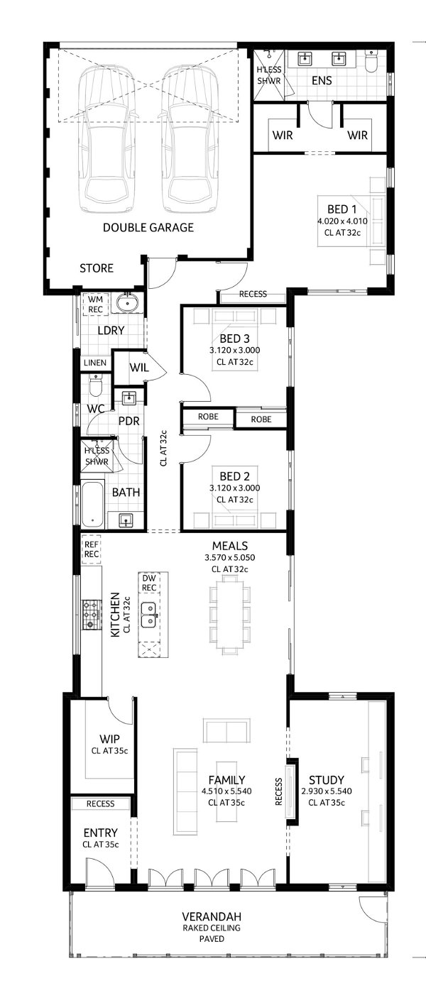 Plunkett Homes - Rottnest | Display - Floorplan - The Rottnest Marketing Plan